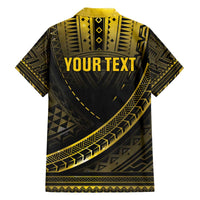 Personalised Polynesia Childhood Cancer Awareness Family Matching Off Shoulder Short Dress and Hawaiian Shirt You Are Stronger Than Cancer