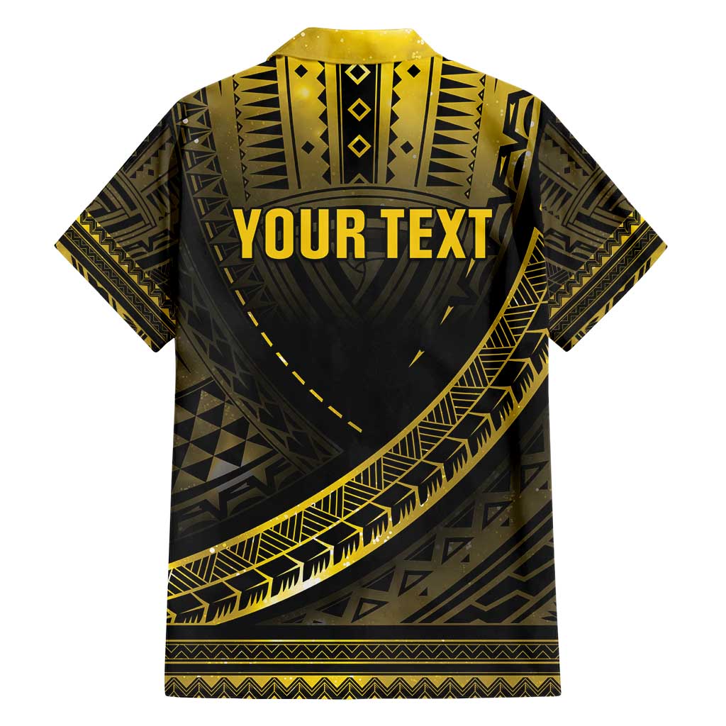 Personalised Polynesia Childhood Cancer Awareness Family Matching Short Sleeve Bodycon Dress and Hawaiian Shirt You Are Stronger Than Cancer