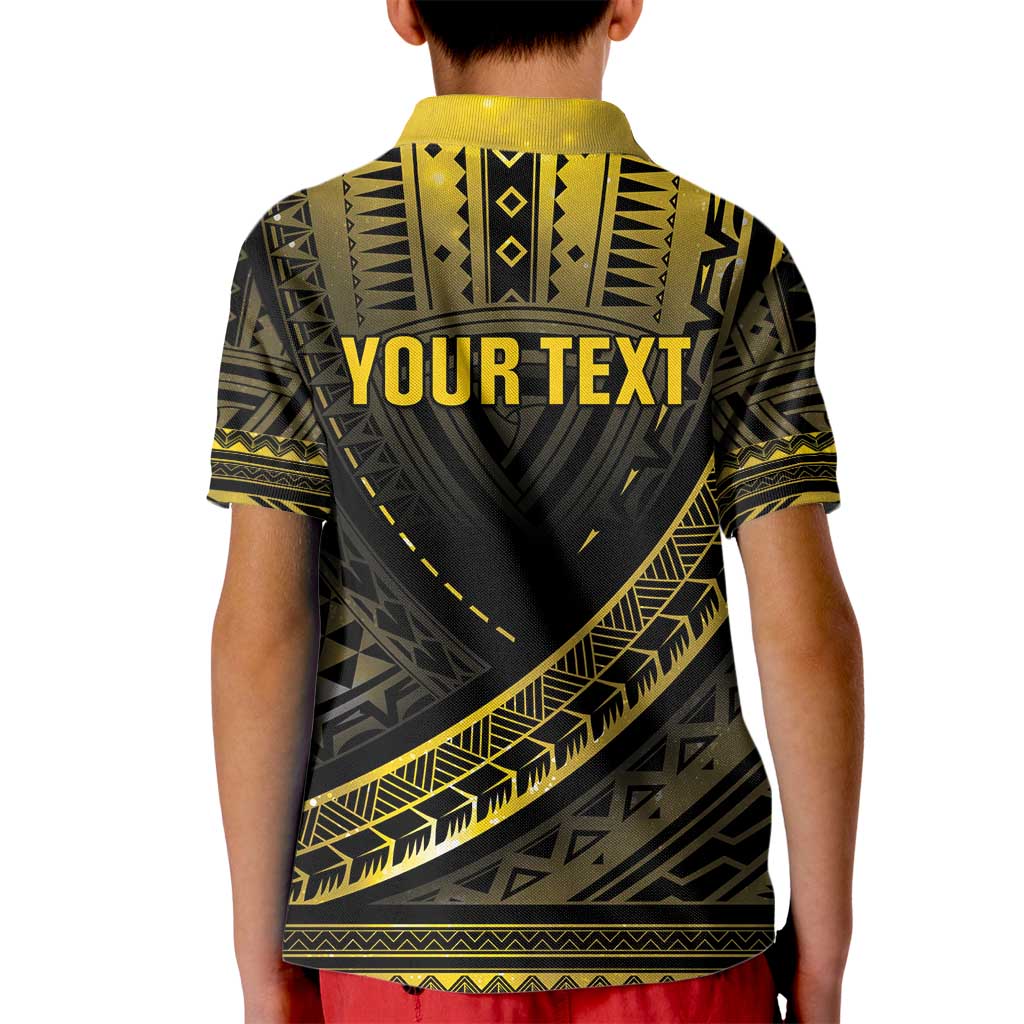 Personalised Polynesia Childhood Cancer Awareness Kid Polo Shirt You Are Stronger Than Cancer