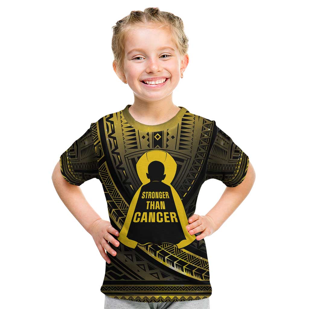 Personalised Polynesia Childhood Cancer Awareness Kid T Shirt You Are Stronger Than Cancer