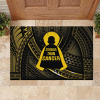 Polynesia Childhood Cancer Awareness Rubber Doormat You Are Stronger Than Cancer