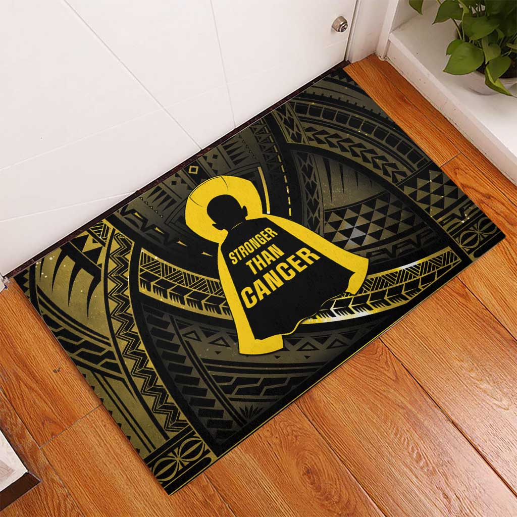 Polynesia Childhood Cancer Awareness Rubber Doormat You Are Stronger Than Cancer