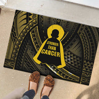 Polynesia Childhood Cancer Awareness Rubber Doormat You Are Stronger Than Cancer