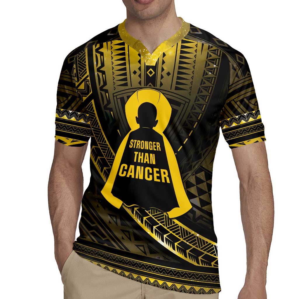 Personalised Polynesia Childhood Cancer Awareness Rugby Jersey You Are Stronger Than Cancer