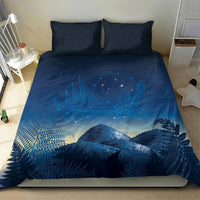 New Zealand Matariki Bedding Set Maori Waka With Silver Fern LT05 - Polynesian Pride