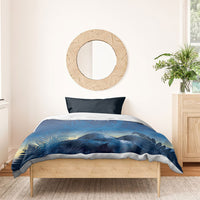 New Zealand Matariki Bedding Set Maori Waka With Silver Fern LT05 - Polynesian Pride