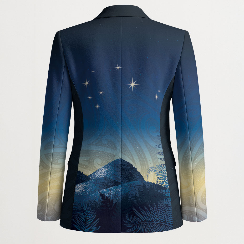 New Zealand Matariki Blazer Maori Waka With Silver Fern LT05 - Polynesian Pride