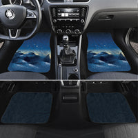 New Zealand Matariki Car Mats Maori Waka With Silver Fern LT05 Set 4pcs Navy - Polynesian Pride