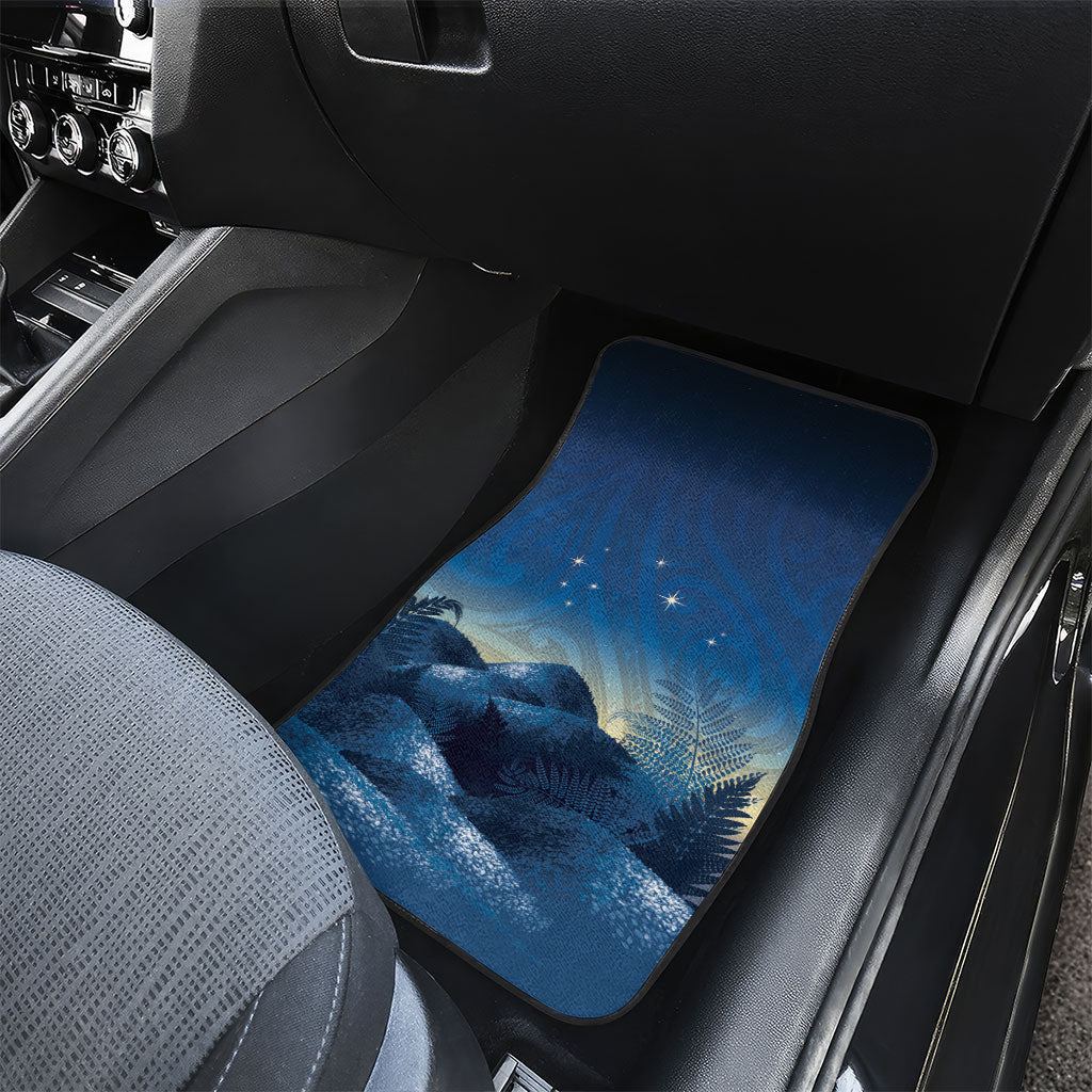 New Zealand Matariki Car Mats Maori Waka With Silver Fern LT05 - Polynesian Pride