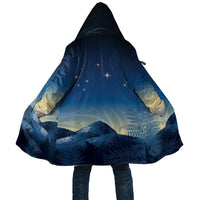 New Zealand Matariki Cloak Maori Waka With Silver Fern LT05 Unisex Navy - Polynesian Pride