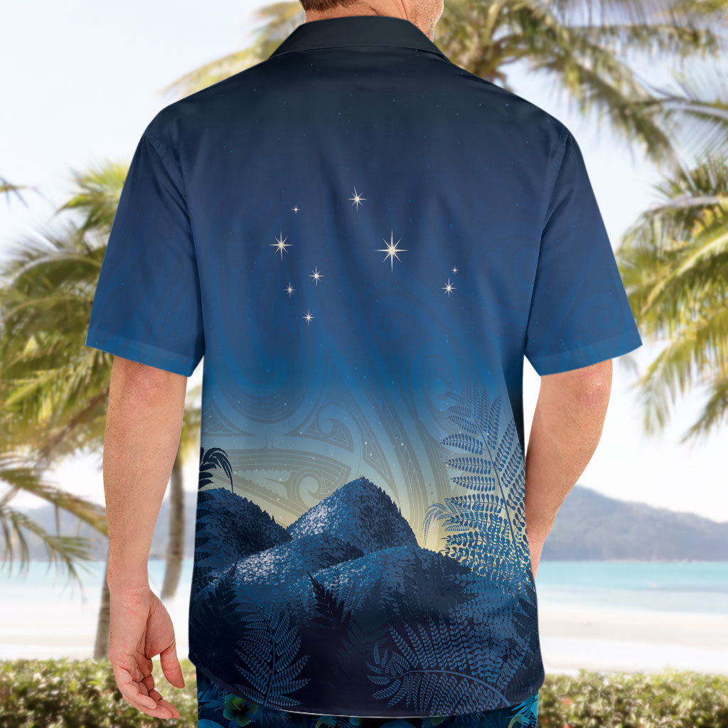 New Zealand Matariki Hawaiian Shirt Maori Waka With Silver Fern LT05 - Polynesian Pride
