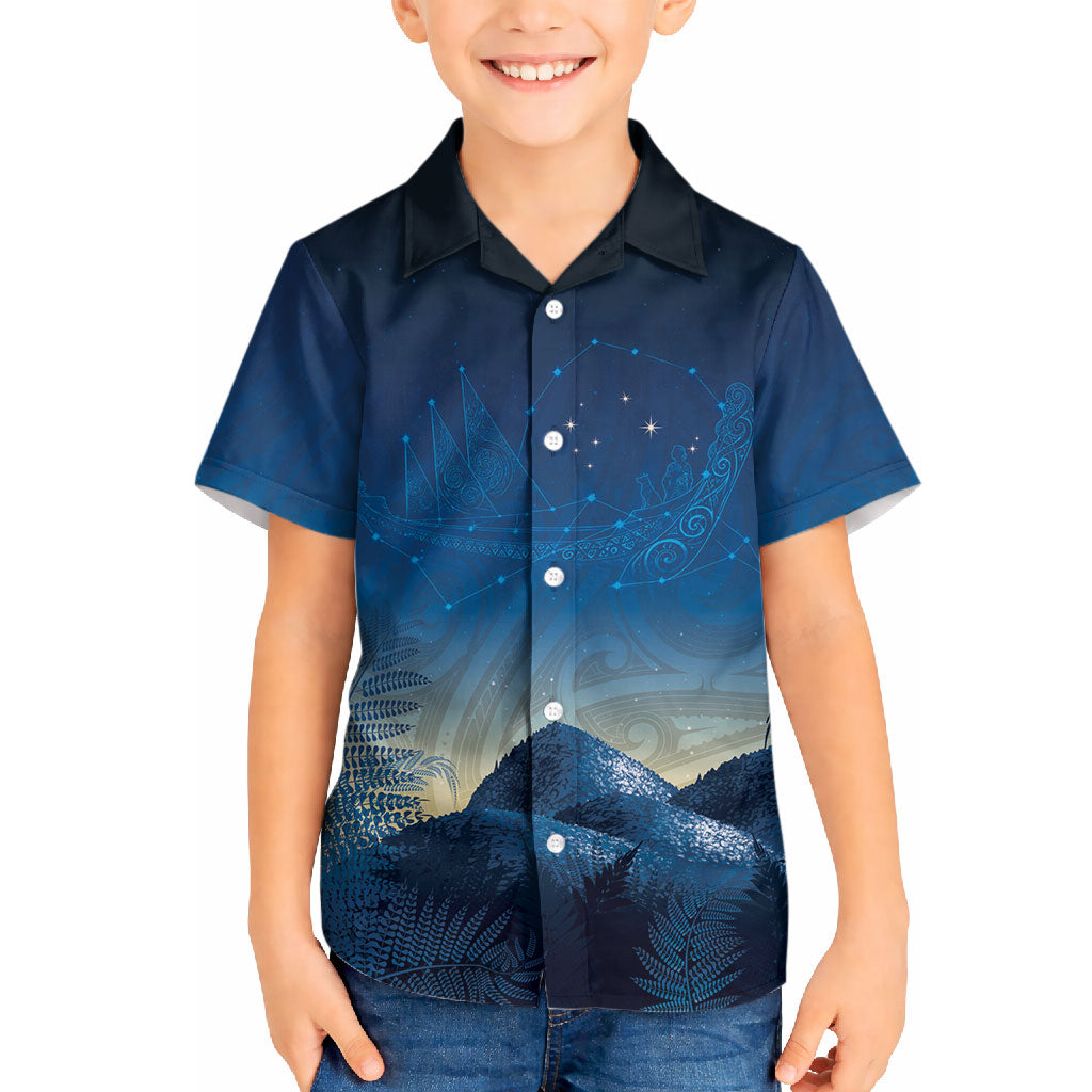 New Zealand Matariki Hawaiian Shirt Maori Waka With Silver Fern LT05 - Polynesian Pride