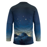 New Zealand Matariki Hockey Jersey Maori Waka With Silver Fern LT05 - Polynesian Pride