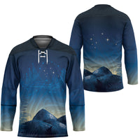 New Zealand Matariki Hockey Jersey Maori Waka With Silver Fern LT05 - Polynesian Pride