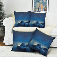 New Zealand Matariki Pillow Cover Maori Waka With Silver Fern LT05 - Polynesian Pride