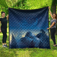 New Zealand Matariki Quilt Maori Waka With Silver Fern LT05 - Polynesian Pride