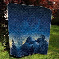New Zealand Matariki Quilt Maori Waka With Silver Fern LT05 - Polynesian Pride