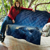 New Zealand Matariki Quilt Maori Waka With Silver Fern LT05 - Polynesian Pride