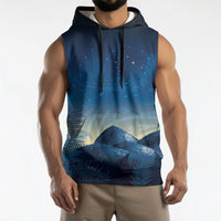 New Zealand Matariki Sleeveless Hoodie Maori Waka With Silver Fern LT05 - Polynesian Pride