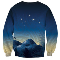 New Zealand Matariki Sweatshirt Maori Waka With Silver Fern LT05 - Polynesian Pride