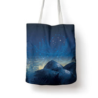 New Zealand Matariki Tote Bag Maori Waka With Silver Fern LT05 - Polynesian Pride