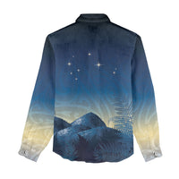 New Zealand Matariki Women Casual Shirt Maori Waka With Silver Fern LT05 - Polynesian Pride