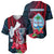 Guam Baseball Jersey Latte Stone Mix Bougainvillea Polynesian Pattern LT05 - Polynesian Pride