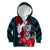 Guam Kid Hoodie Latte Stone Mix Bougainvillea Polynesian Pattern LT05 Zip Hoodie Blue - Polynesian Pride