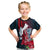 Guam Kid T Shirt Latte Stone Mix Bougainvillea Polynesian Pattern LT05 Blue - Polynesian Pride