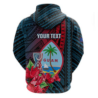 Personalized Guam Hoodie Latte Stone Mix Bougainvillea Polynesian Pattern LT05 - Polynesian Pride