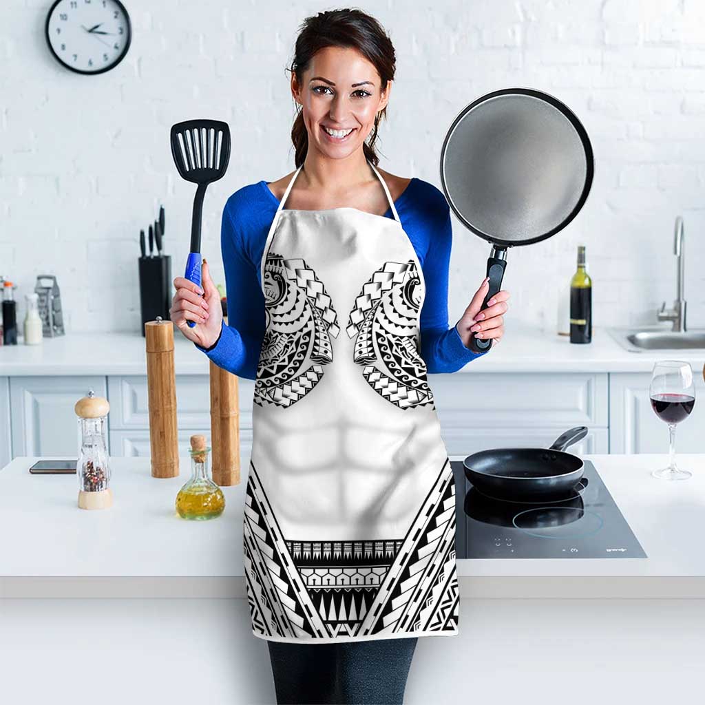 Polynesian Tattoo Inspired Cosplay Costume Apron Tribal Warrior White - Polynesian Pride