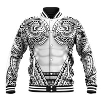 Polynesian Tattoo Inspired Cosplay Costume Baseball Jacket Tribal Warrior White - Polynesian Pride