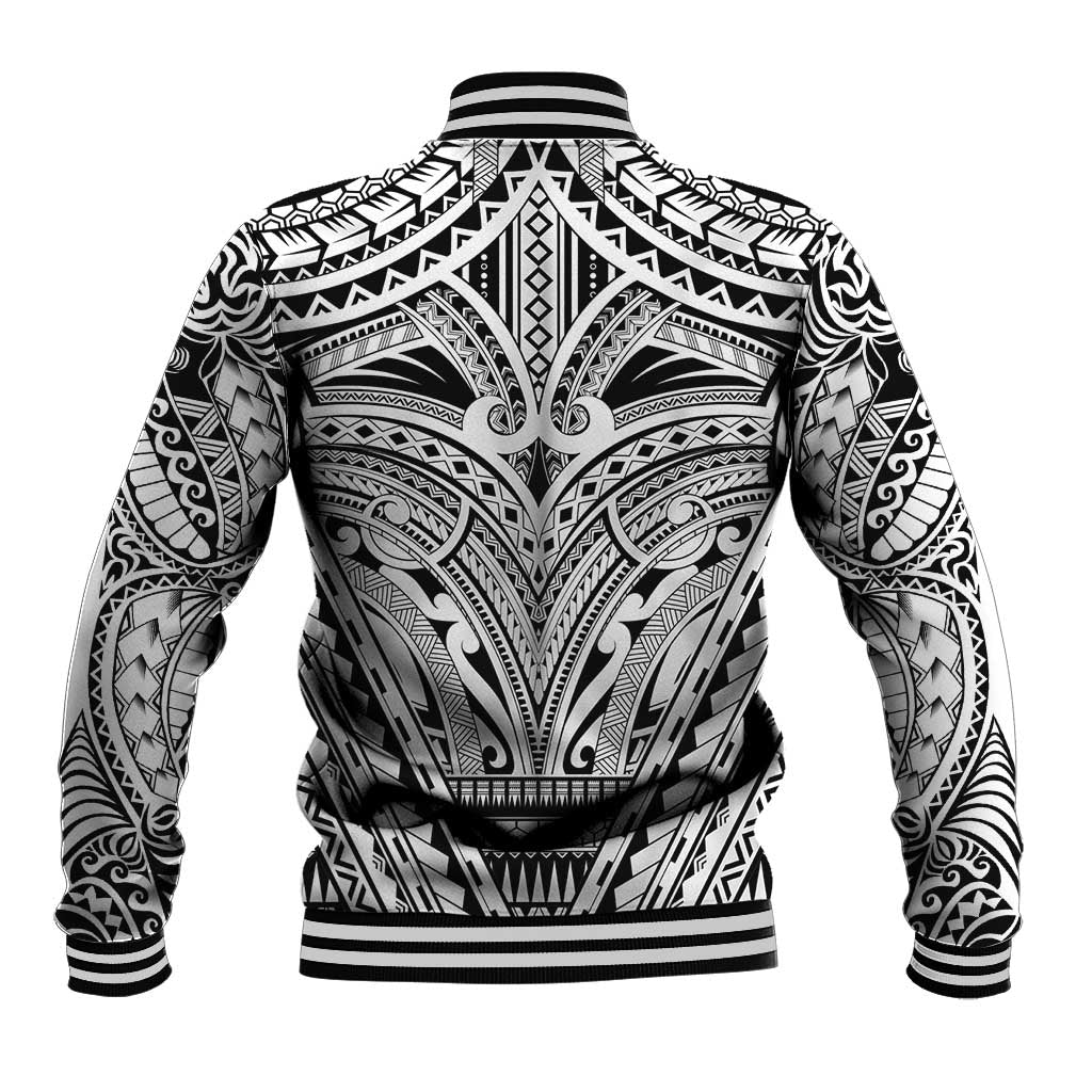 Polynesian Tattoo Inspired Cosplay Costume Baseball Jacket Tribal Warrior White - Polynesian Pride