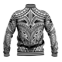Polynesian Tattoo Inspired Cosplay Costume Baseball Jacket Tribal Warrior White - Polynesian Pride