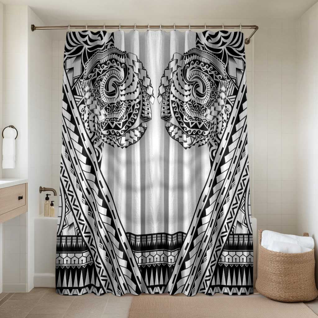 Polynesian Tattoo Inspired Cosplay Costume Bathroom Set Tribal Warrior White - Polynesian Pride