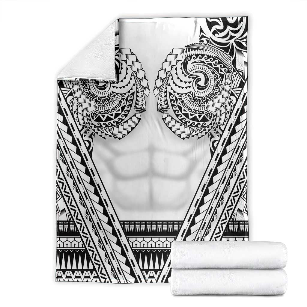 Polynesian Tattoo Inspired Cosplay Costume Blanket Tribal Warrior White - Polynesian Pride