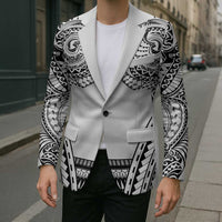 Polynesian Tattoo Inspired Cosplay Costume Blazer Tribal Warrior White - Polynesian Pride