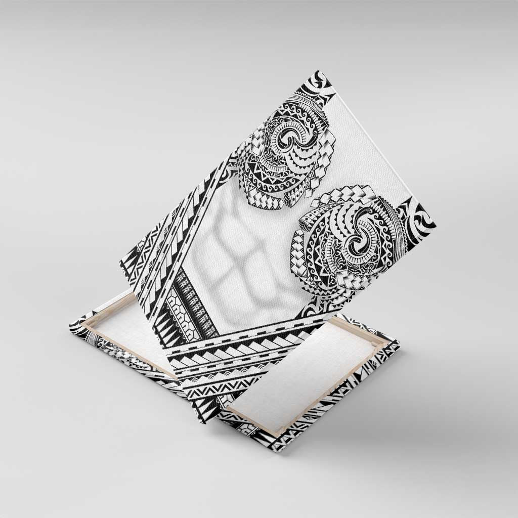 Polynesian Tattoo Inspired Cosplay Costume Canvas Wall Art Tribal Warrior White - Polynesian Pride