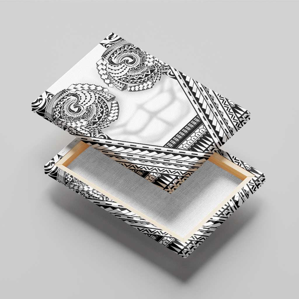 Polynesian Tattoo Inspired Cosplay Costume Canvas Wall Art Tribal Warrior White - Polynesian Pride