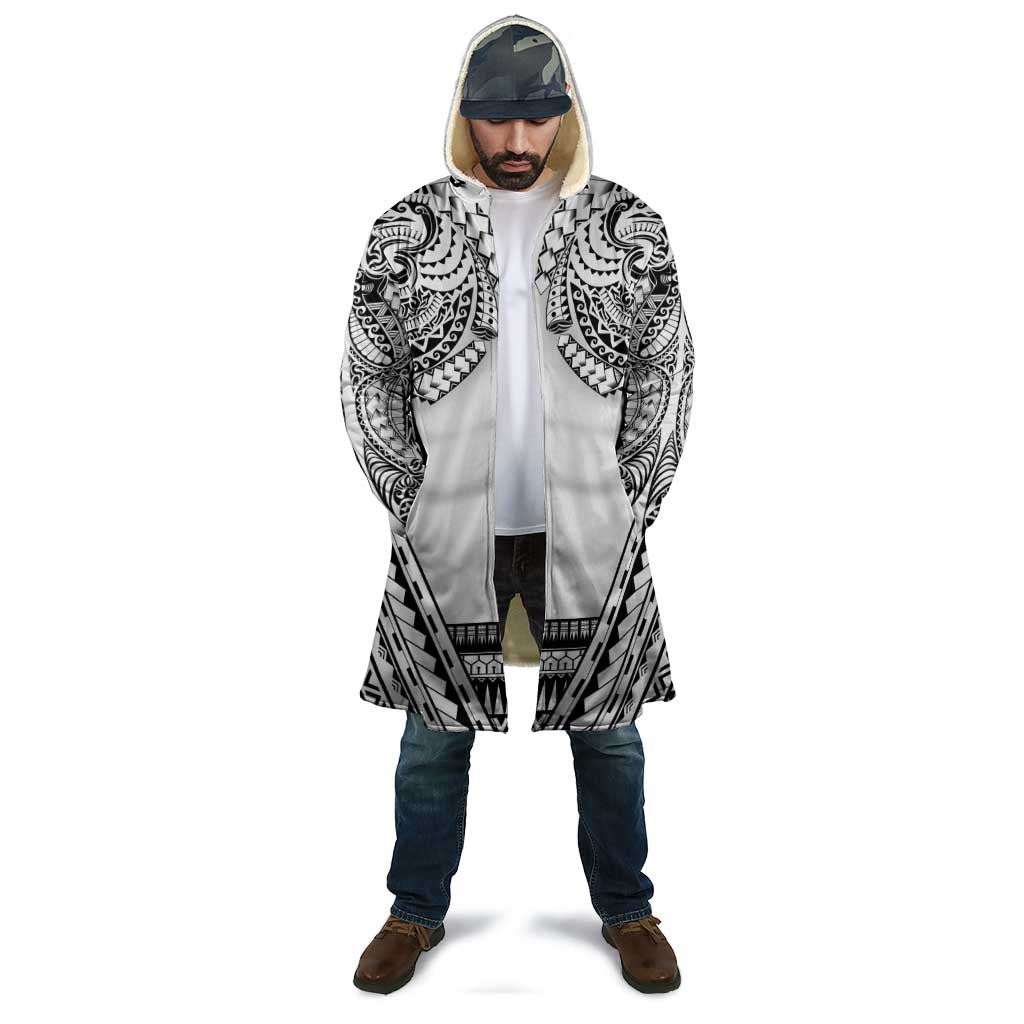 Polynesian Tattoo Inspired Cosplay Costume Cloak Tribal Warrior White - Polynesian Pride