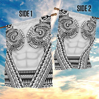 Polynesian Tattoo Inspired Cosplay Costume Garden Flag Tribal Warrior White - Polynesian Pride