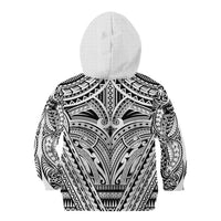 Polynesian Tattoo Inspired Cosplay Costume Kid Hoodie Tribal Warrior White - Polynesian Pride