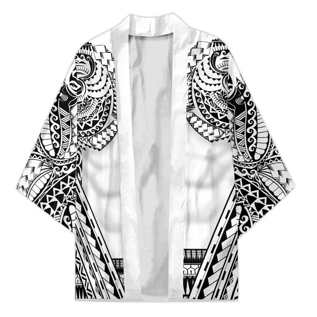 Polynesian Tattoo Inspired Cosplay Costume Kimono Tribal Warrior White - Polynesian Pride