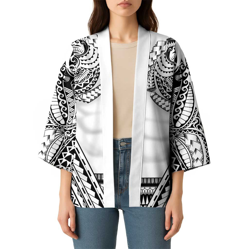 Polynesian Tattoo Inspired Cosplay Costume Kimono Tribal Warrior White - Polynesian Pride