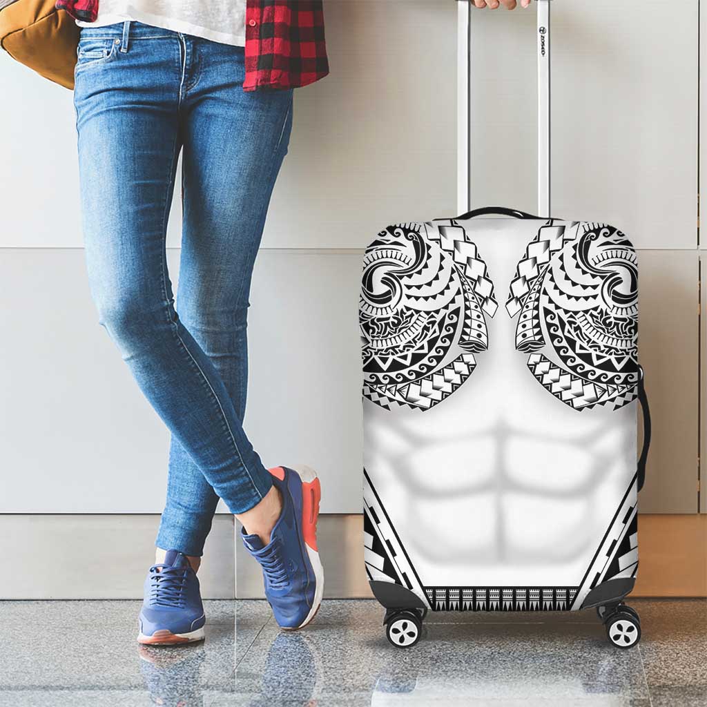 Polynesian Tattoo Inspired Cosplay Costume Luggage Cover Tribal Warrior White - Polynesian Pride