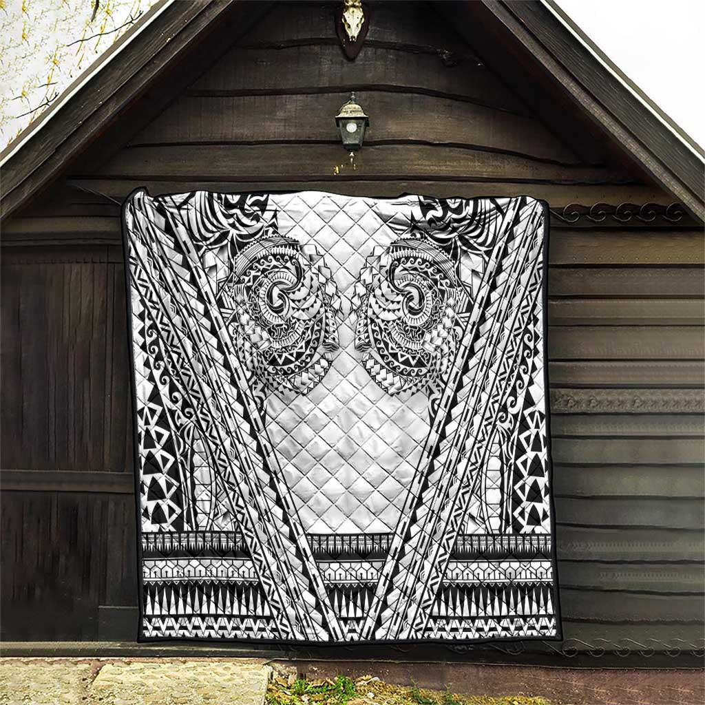 Polynesian Tattoo Inspired Cosplay Costume Quilt Tribal Warrior White - Polynesian Pride