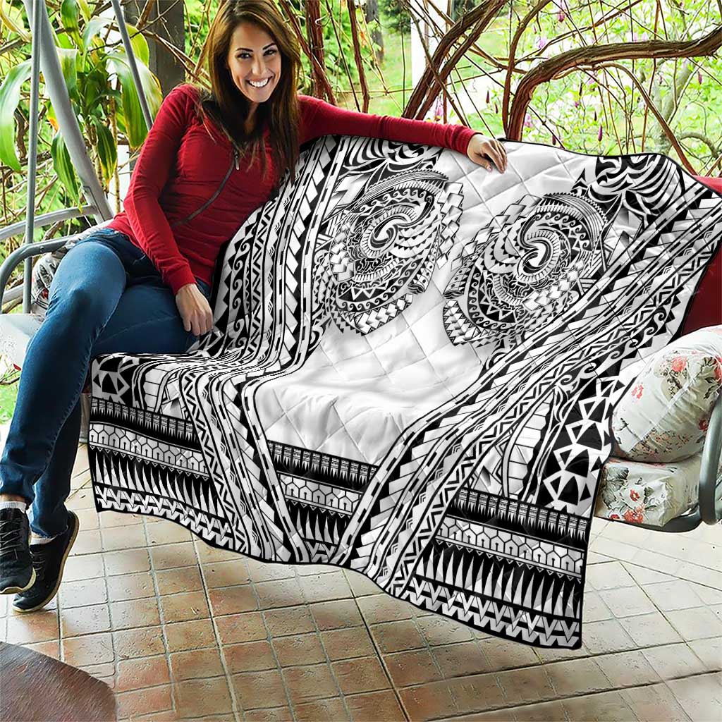 Polynesian Tattoo Inspired Cosplay Costume Quilt Tribal Warrior White - Polynesian Pride