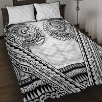 Polynesian Tattoo Inspired Cosplay Costume Quilt Bed Set Tribal Warrior White - Polynesian Pride