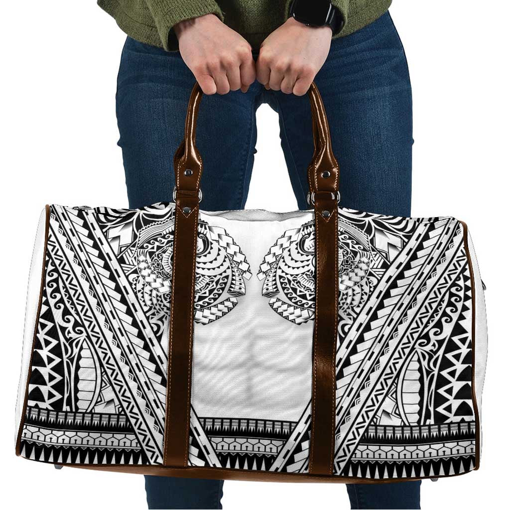 Polynesian Tattoo Inspired Cosplay Costume Travel Bag Tribal Warrior White - Polynesian Pride