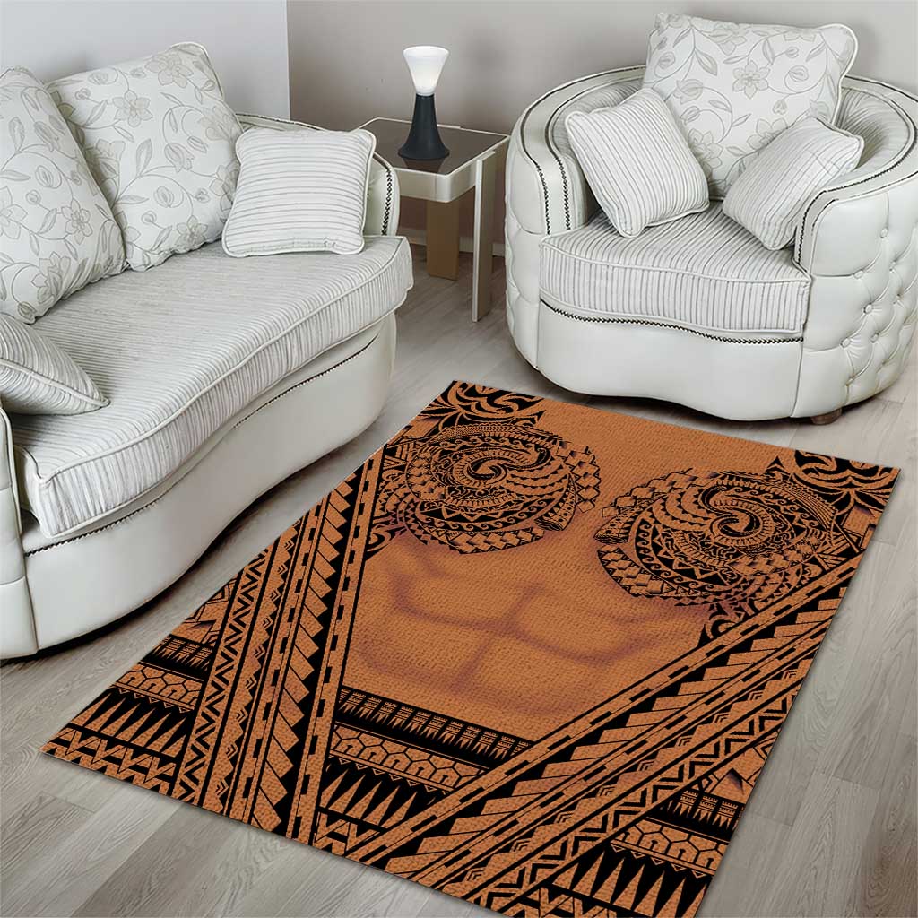 Polynesian Tattoo Inspired Cosplay Costume Area Rug Tribal Warrior - Polynesian Pride